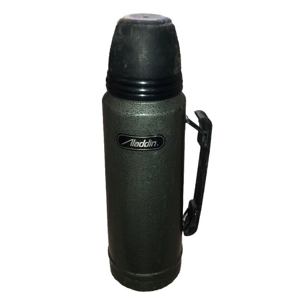Aladdin Stanley Vintage Thermos 1 Qt Steel Vacuum Bottle Hot and Cold Incomplete